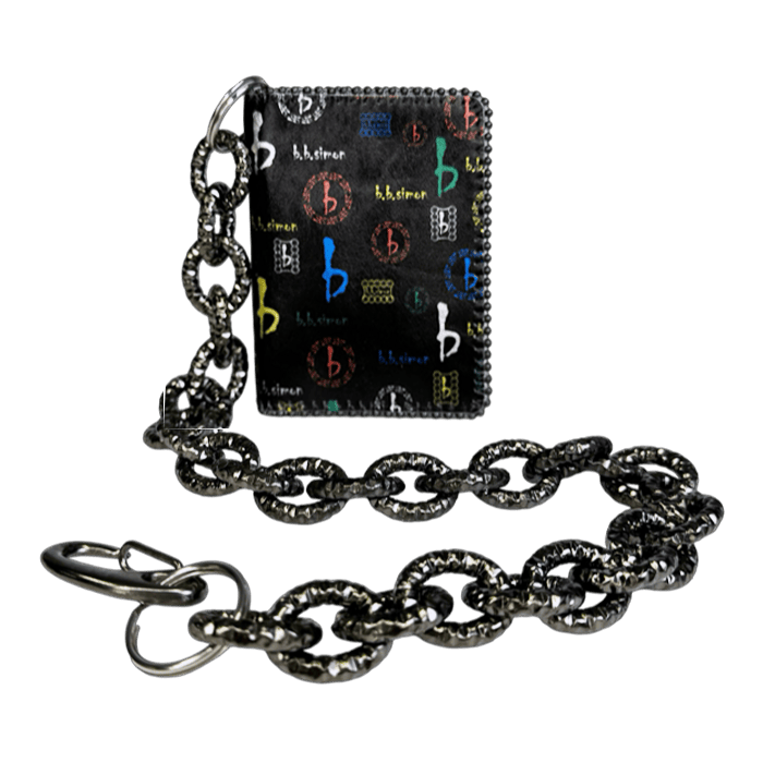 Chain Wallet - Multicolor bb Pattern - B.B. Simon®