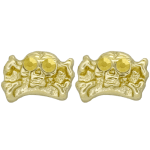Skull Earrings - Gold/Arum